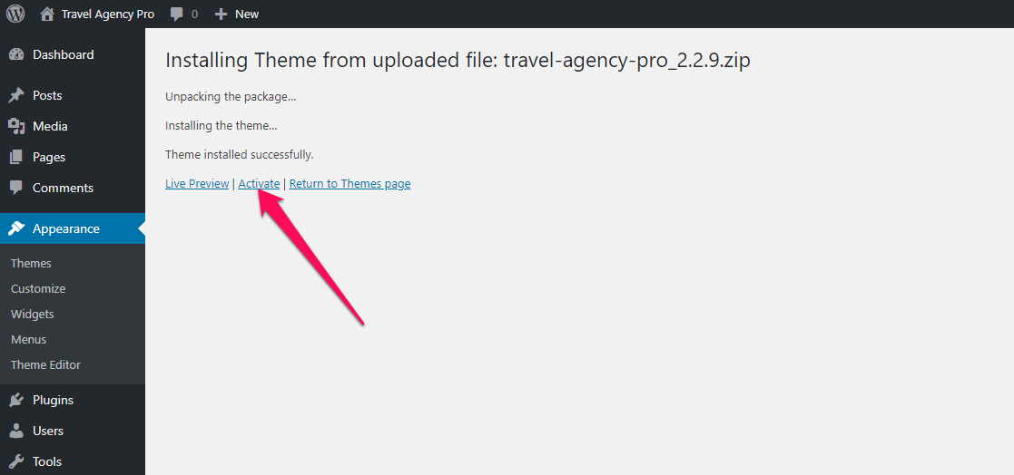 activate travel agency pro