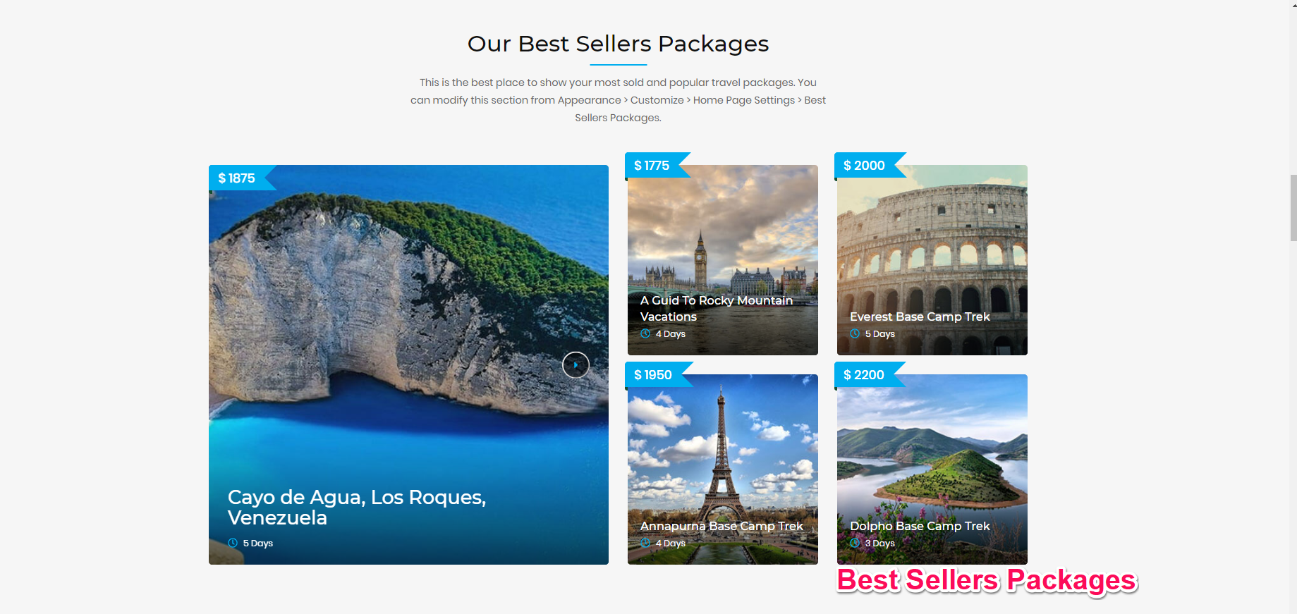 Best Sellers Packages