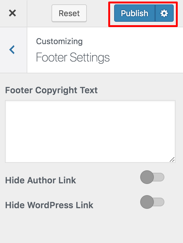 Footer-Settings