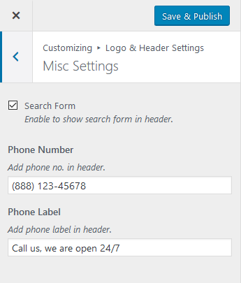 misc settings tour operator