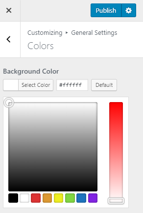 color settings tour operator