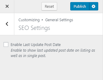 SEO Settings