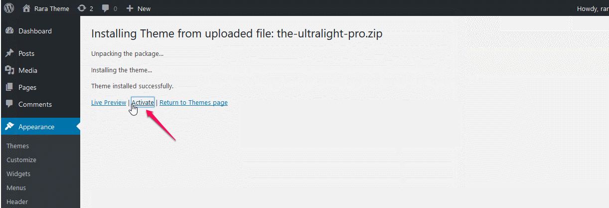 activate plugins for the ultralight pro