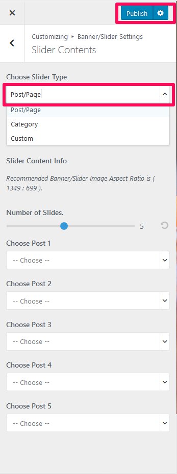 banner as a slider
