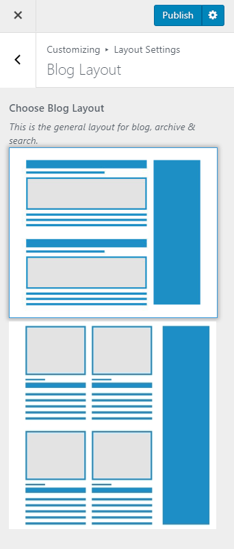 blog page layout influencer pro