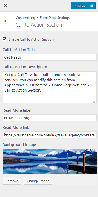 call to action section