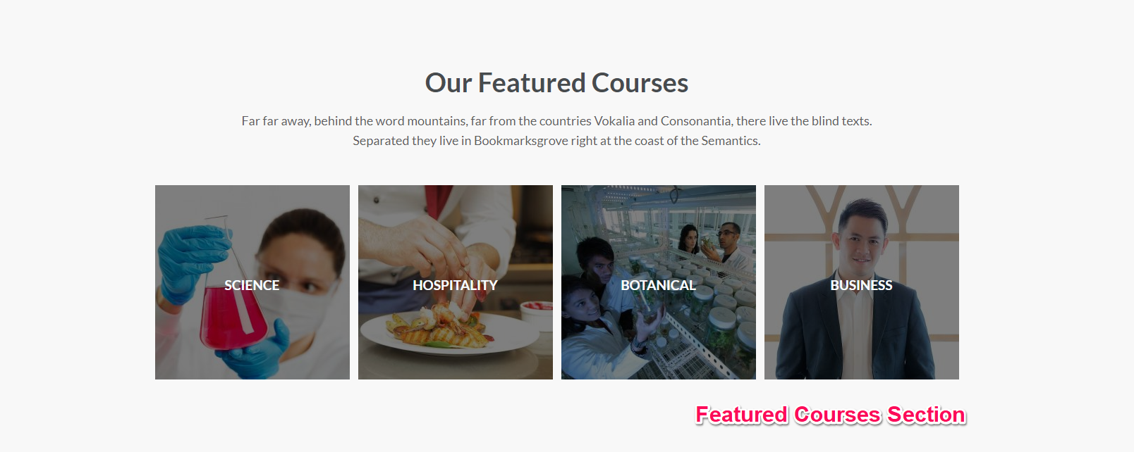 featured course section