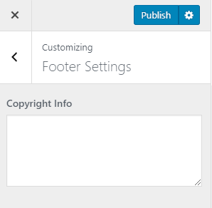 footer settings