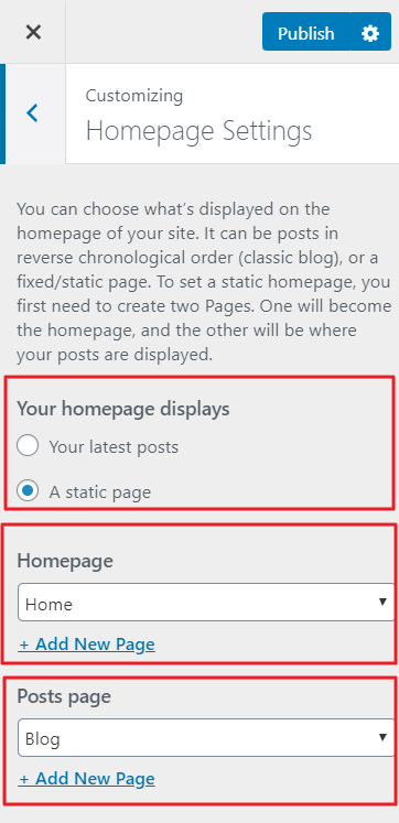 homepage settings jobscout