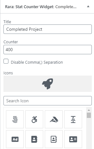 rara stat counter widget