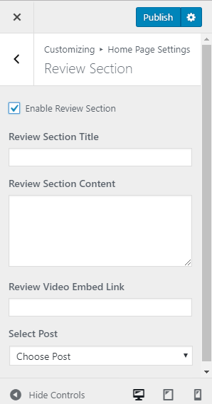 review section