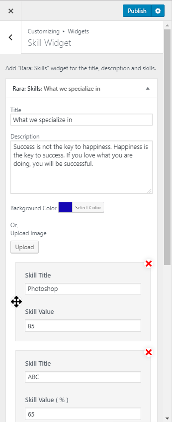 configure skill section rara business pro
