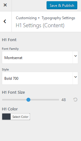 typography setting for ultralight pro