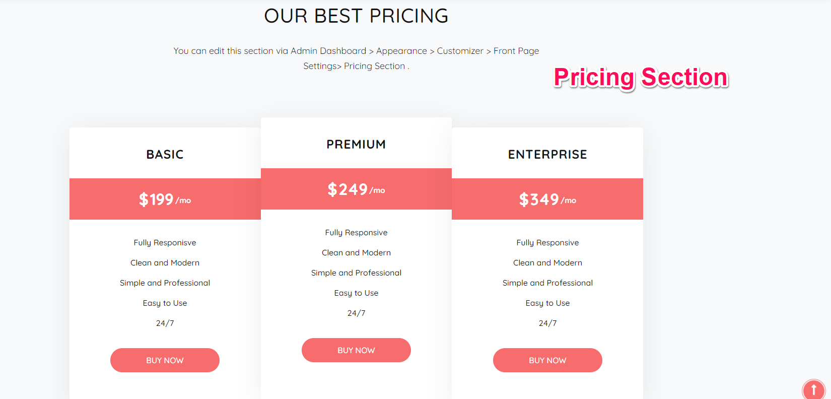 Pricing Section