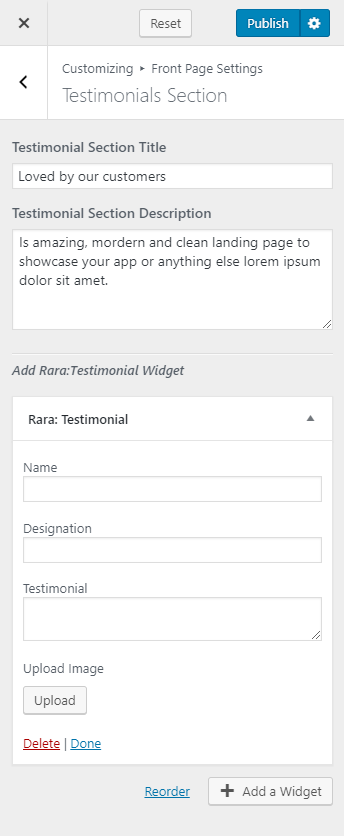 testimonial section for app landing page pro