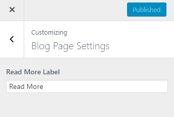 blog page settings