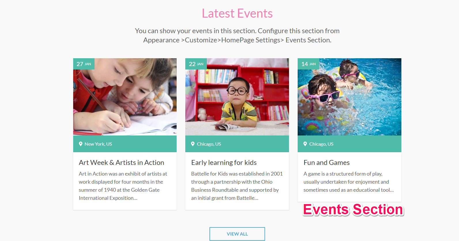 Events Section